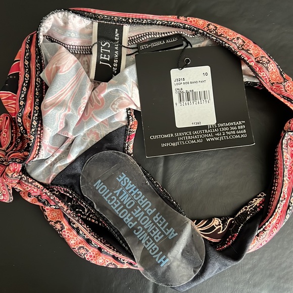 JETS by Jessika Allen Loop Side Band Coral Bliss Bikini Bottoms US Sz 6 - NWT! - Picture 8 of 11
